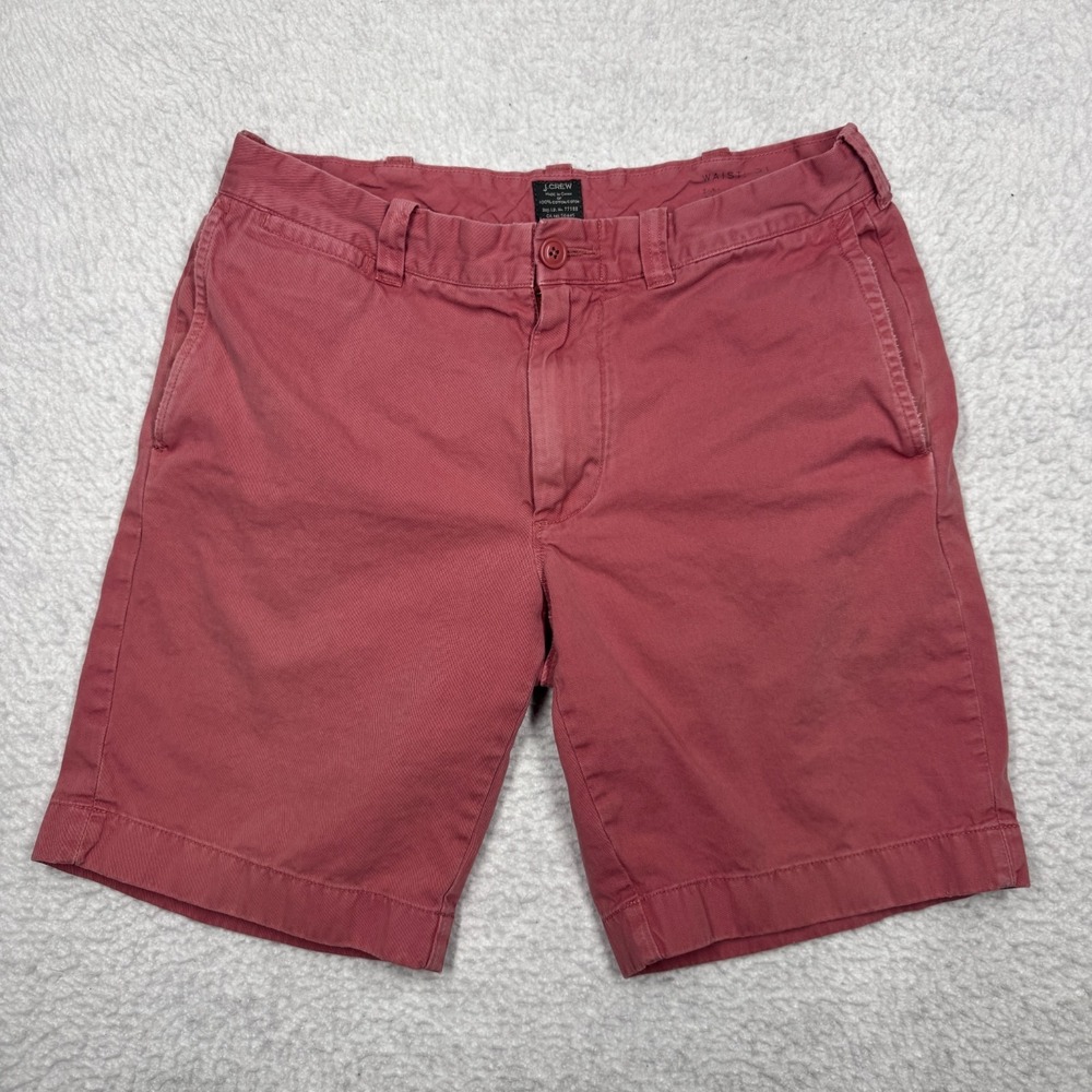 J.Crew Chino Shorts Pink Red Stretch Casual Everyday Chino Men's 31 8" Inseam